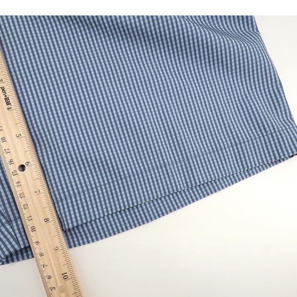 Adidas Golf 365 Shorts Blue Gingham Check Performance Stretch Mens 36 - Picture 5 of 6